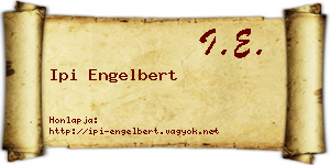 Ipi Engelbert névjegykártya